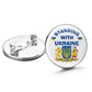 SIAN Tryzub Ukraine Badge Brooch Ukrainian Symbol Rune Pattern Glass Round Gem 3 Styles High Quality Clothes Pins for Men Women