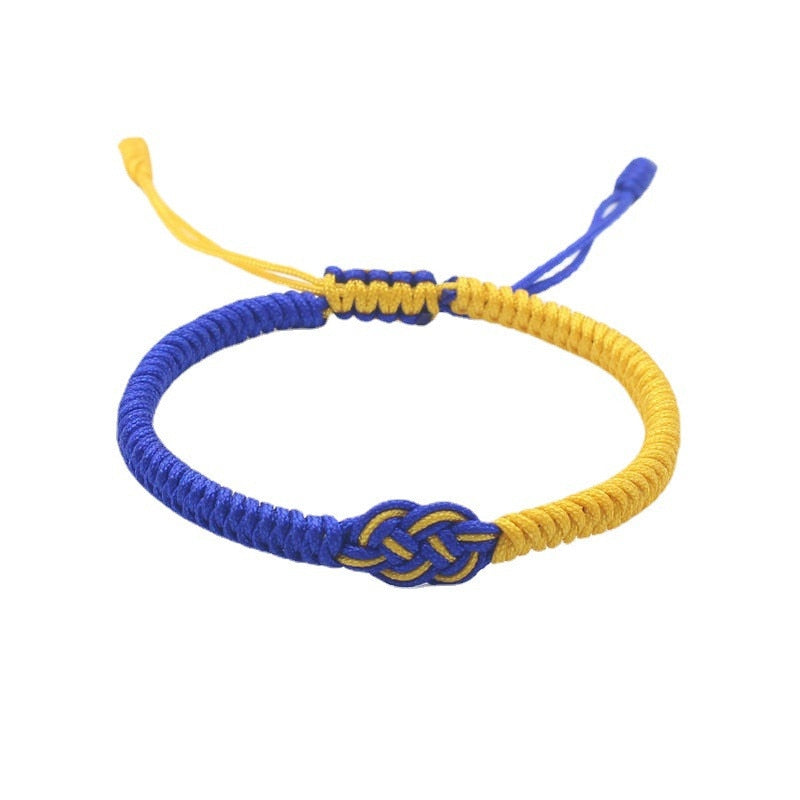 New Fashion Ukraine Flag Charm Rope/Leather Bracelet Jewelry Hand Made Ukrainian Symbol Bracelets Statement For Women Men Gifts