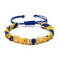 New Fashion Ukraine Flag Charm Rope/Leather Bracelet Jewelry Hand Made Ukrainian Symbol Bracelets Statement For Women Men Gifts