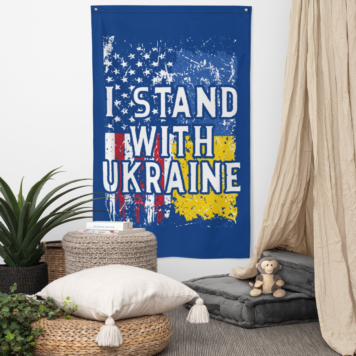 Flag USA I Stand With Ukraine