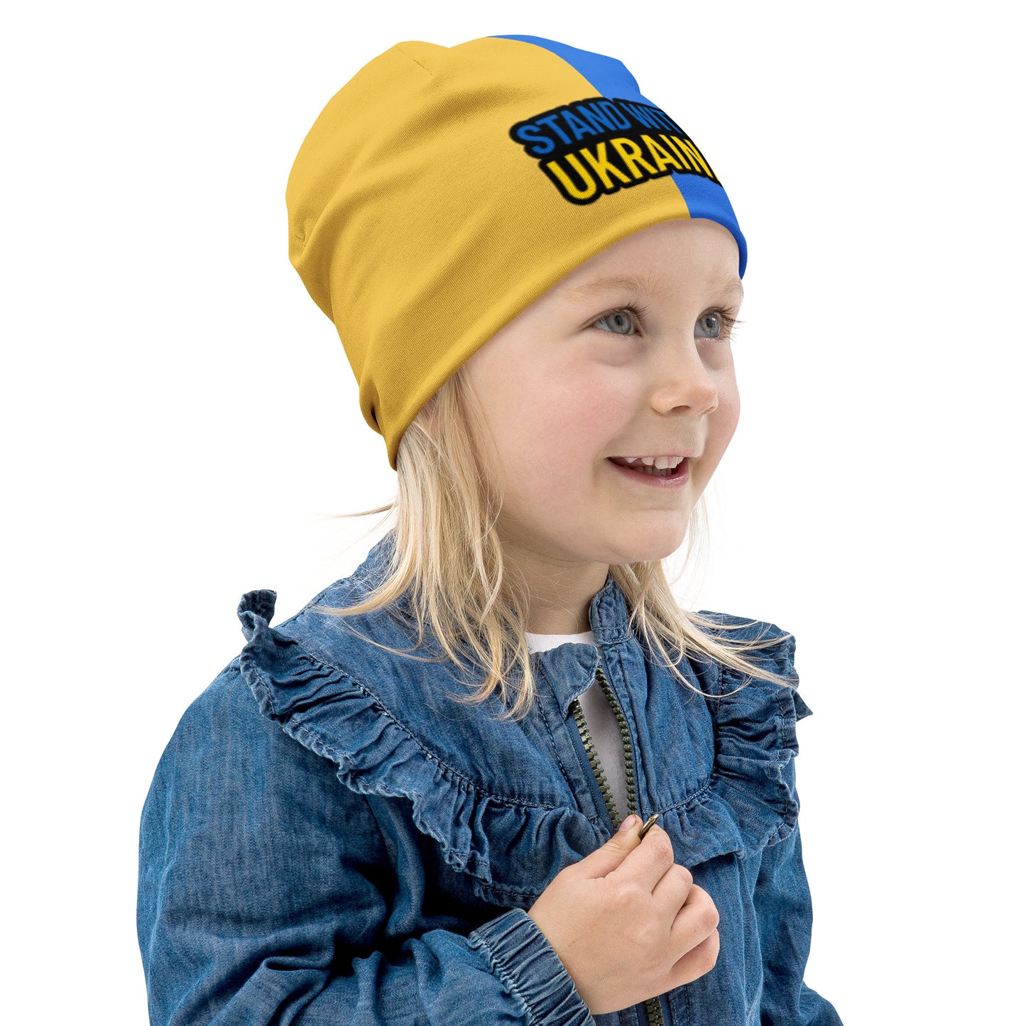 All-Over Print Kids Beanie | i Stand with Ukraine