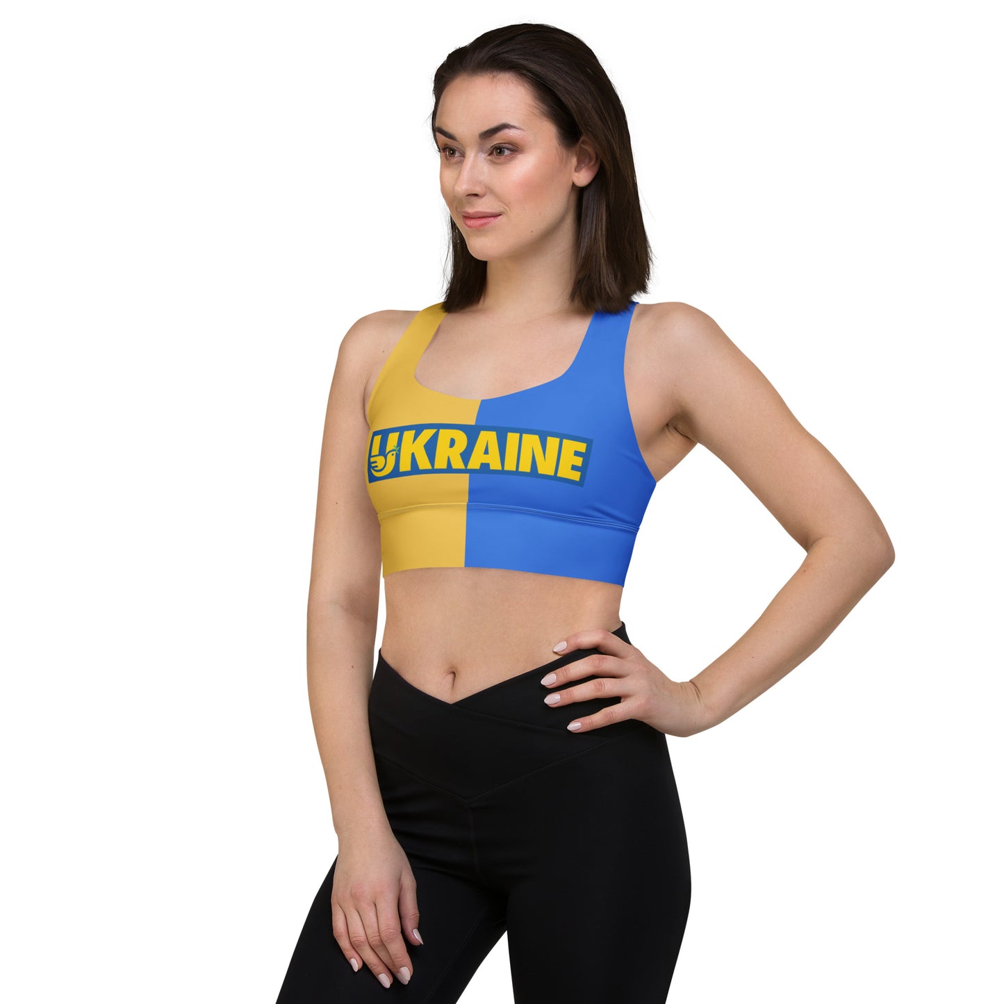 Longline sports bra Flag Ukraine