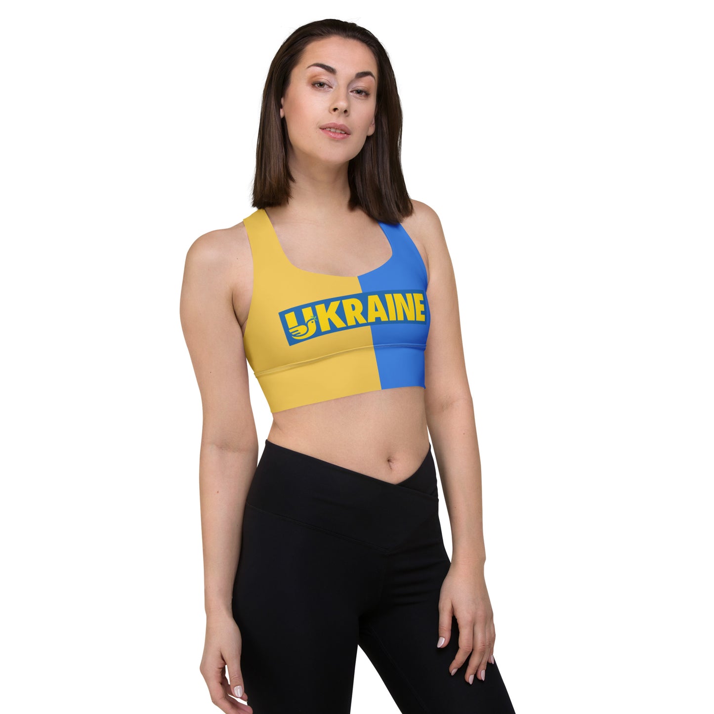 Longline sports bra Flag Ukraine