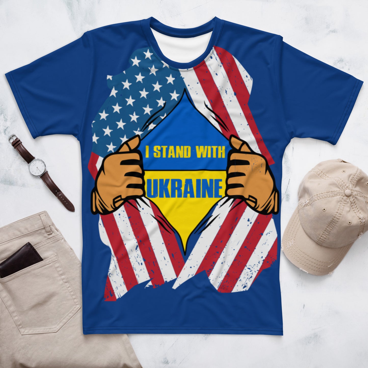 Men's t-shirt | I Stand With Ukraine USA UA