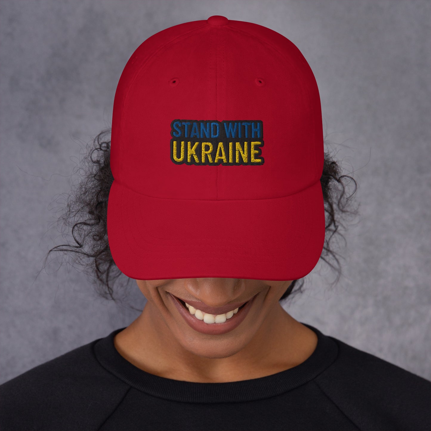 Dad hat stand with Ukraine