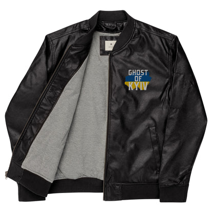 Leather Bomber Jacket | Ghost of Kyiv