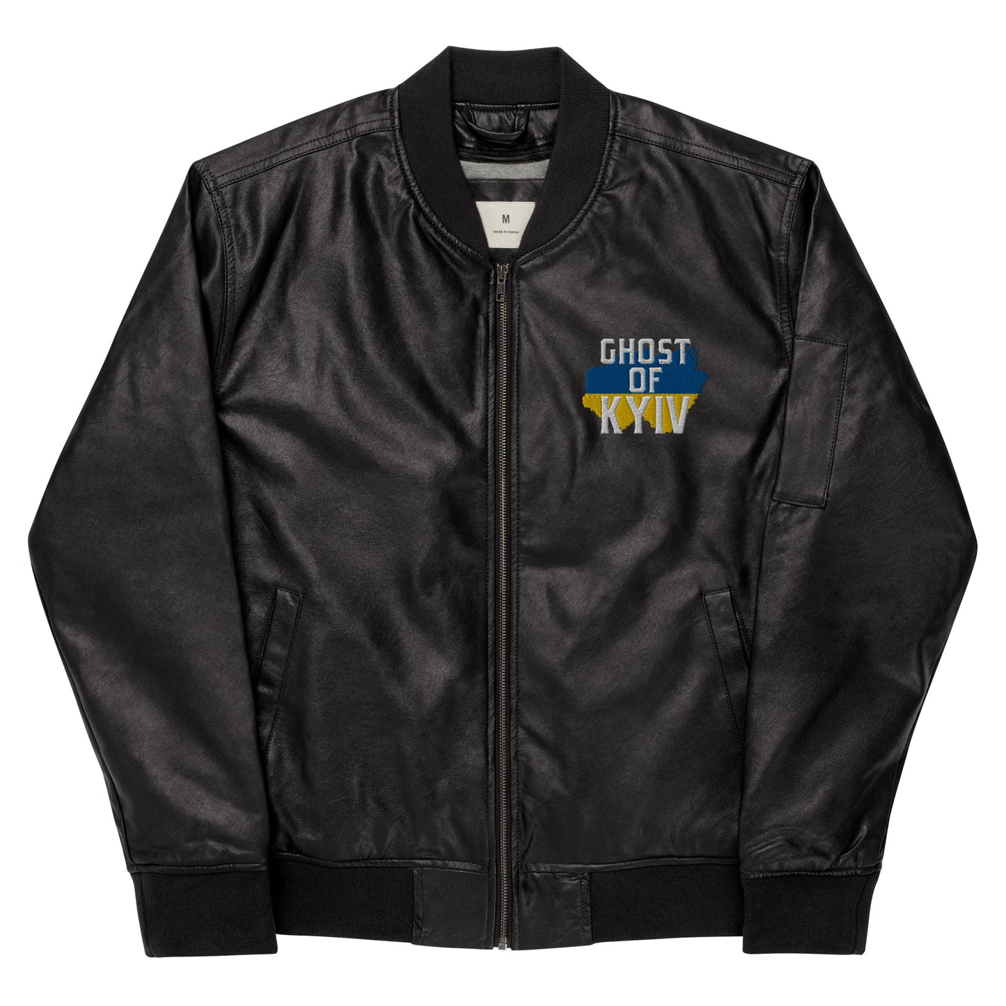 Leather Bomber Jacket | Ghost of Kyiv
