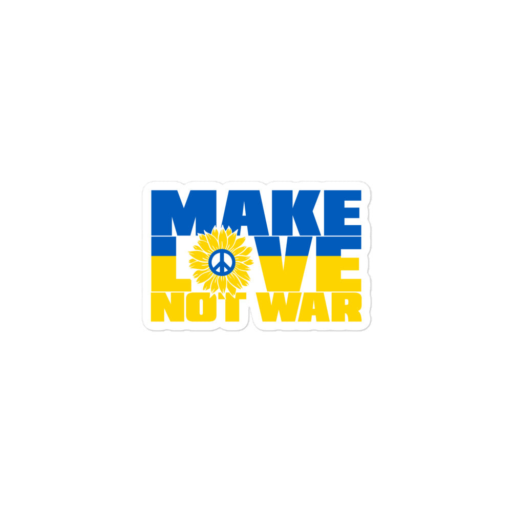 Bubble-free stickers | Make Love Not War Sunflower