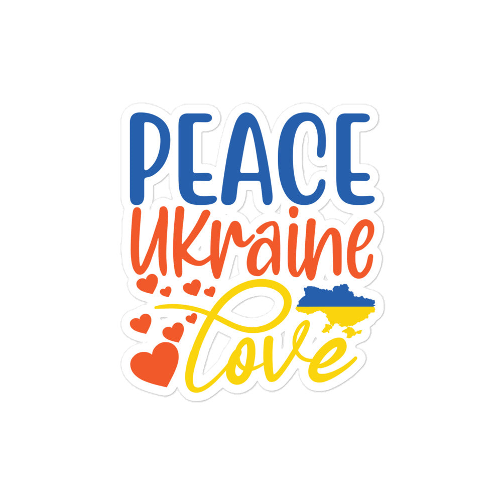 Bubble-free stickers | Peace Ukraine love