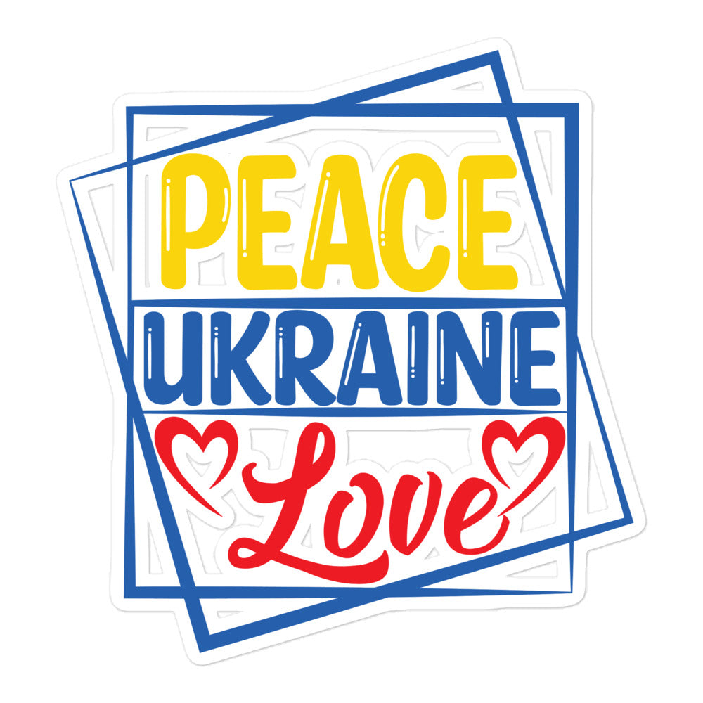 Bubble-free stickers | Peace Ukraine love