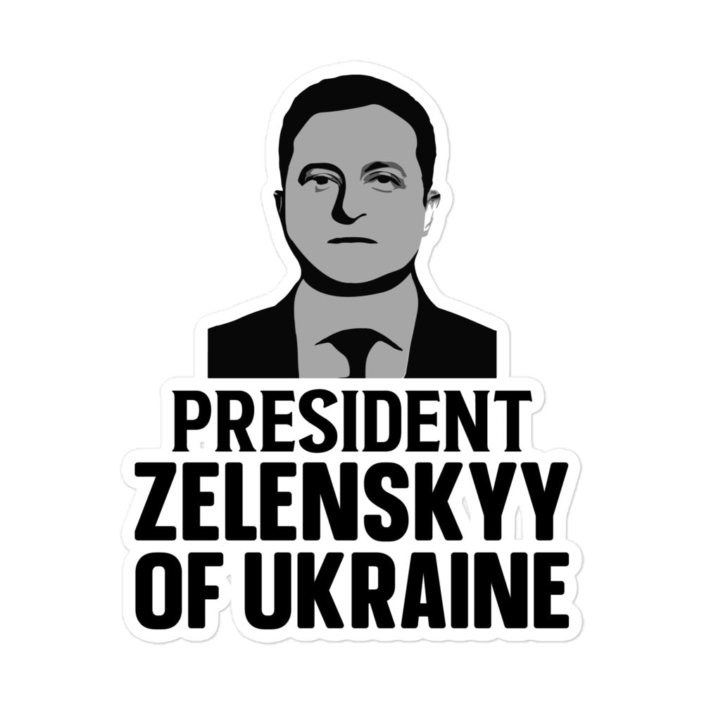 Bubble-free stickers | President Zelenskyy of Ukraine