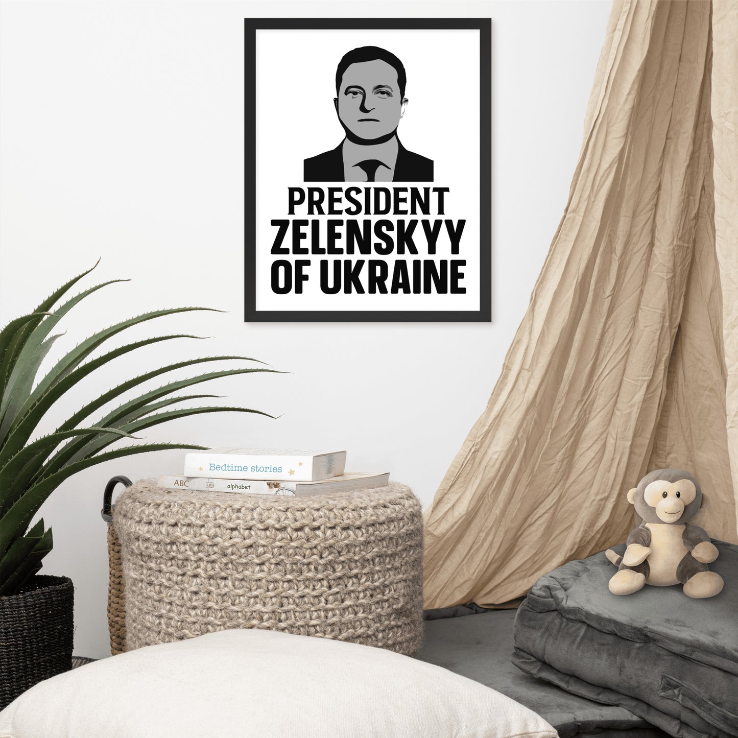 Framed photo paper poster Zelenskyy