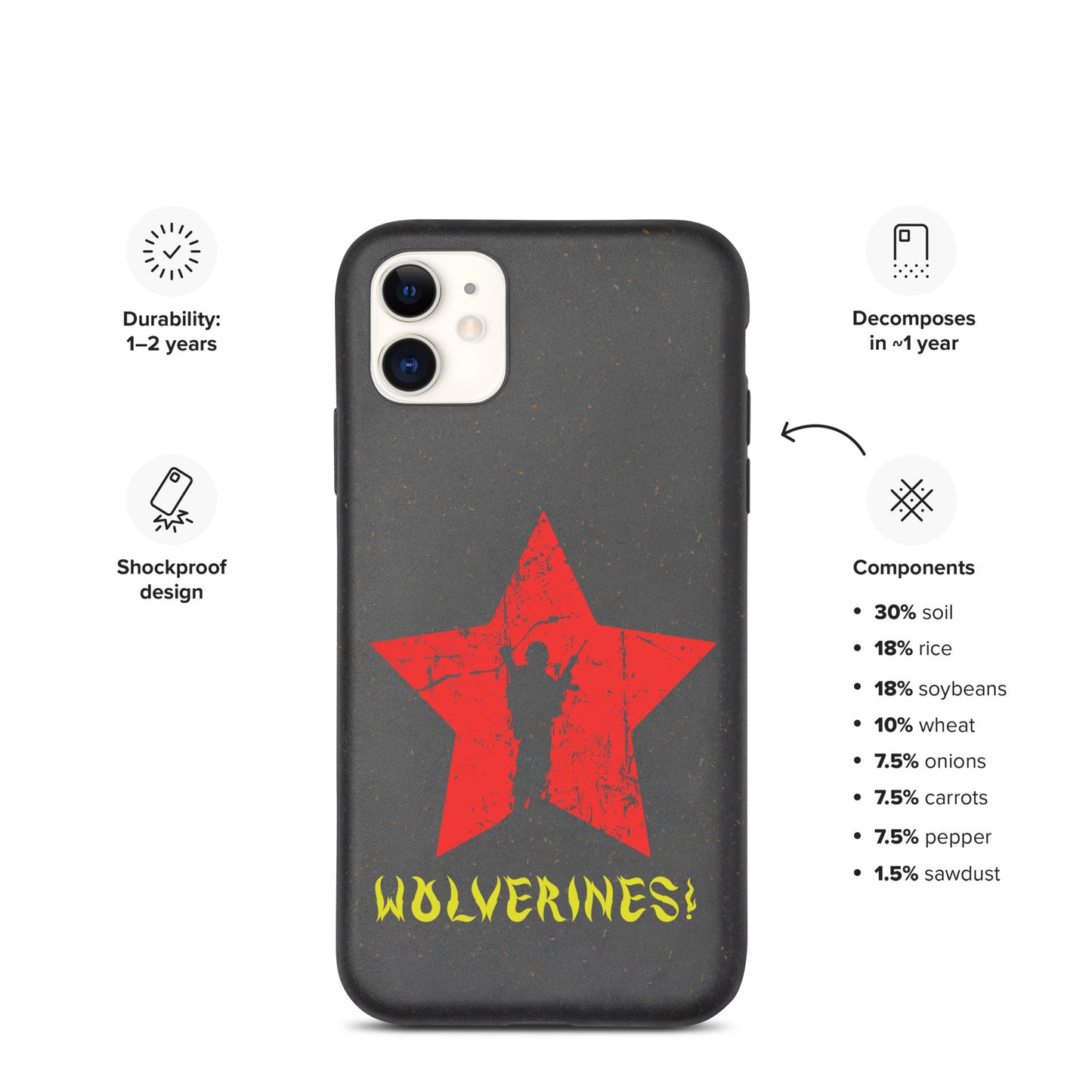 Wolverines Ukraine Support Ukrainian | Speckled iPhone case