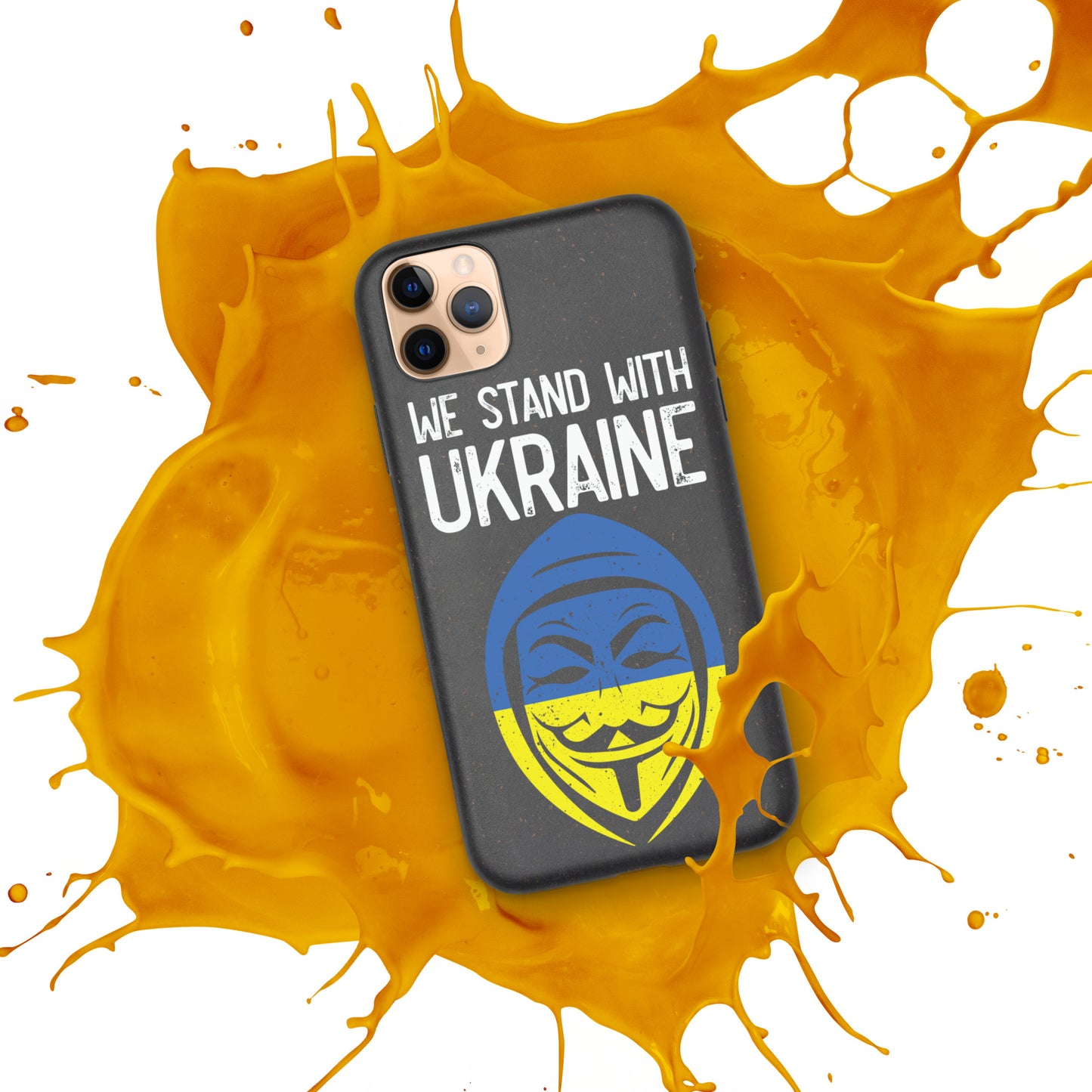 We stand with Ukraine veni vidi vici | Speckled iPhone case