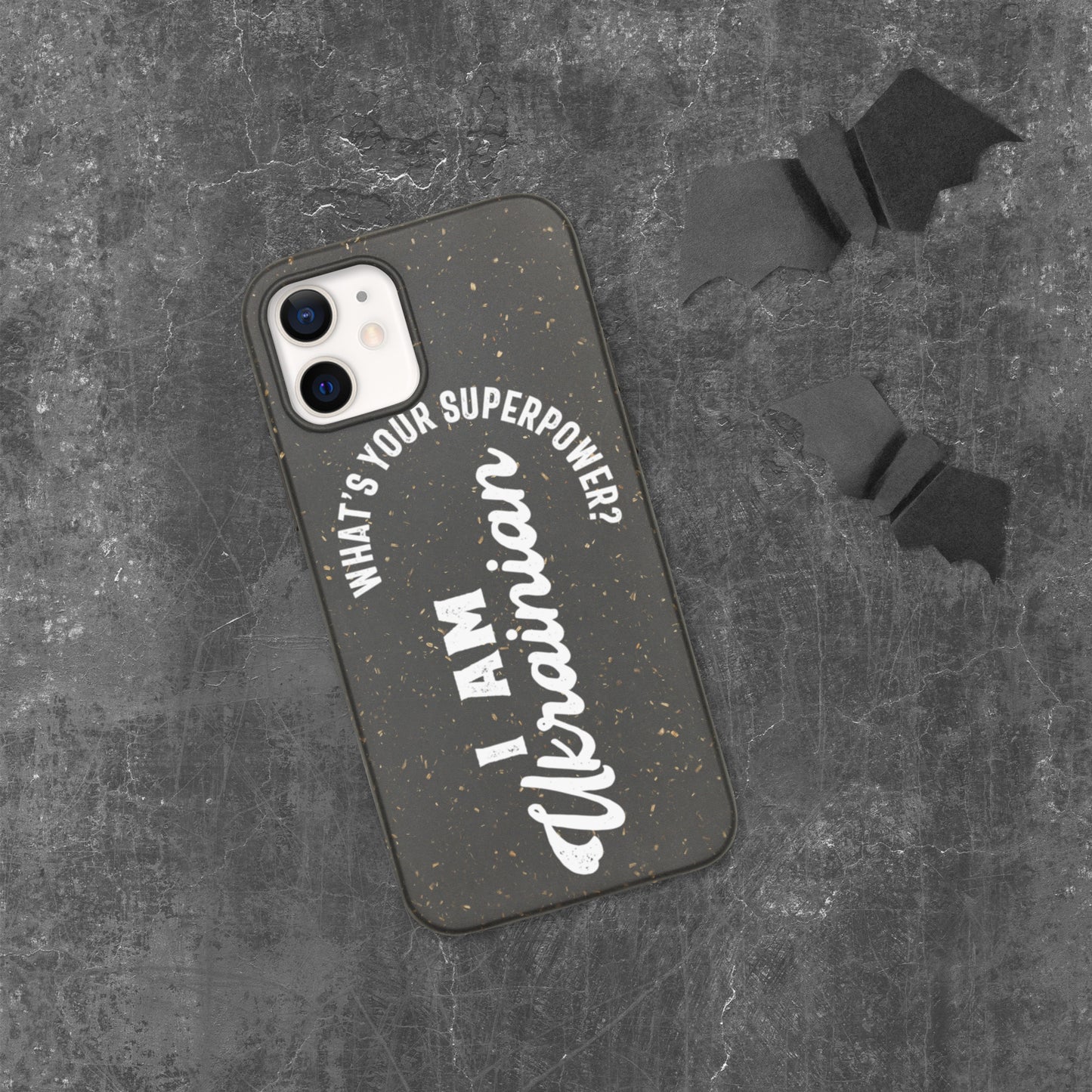 I Ukrainian what's your superpower | Speckled iPhone case