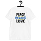 Short-Sleeve Unisex T-Shirt | Peace Ukraine Love