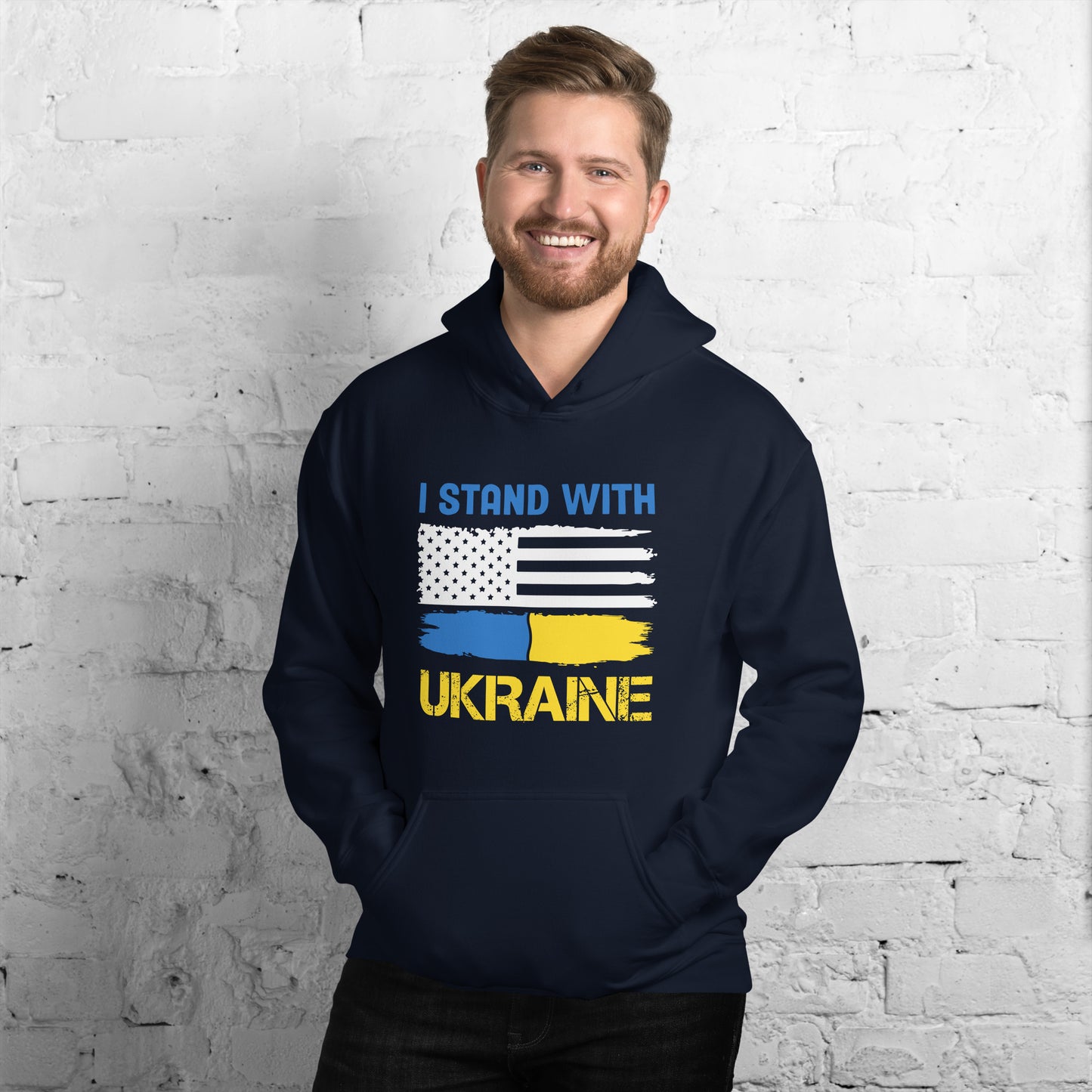 Unisex Hoodie | I stand With Ukraine USA V