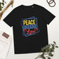 Unisex organic cotton t-shirt | Peace Ukraine Love J65