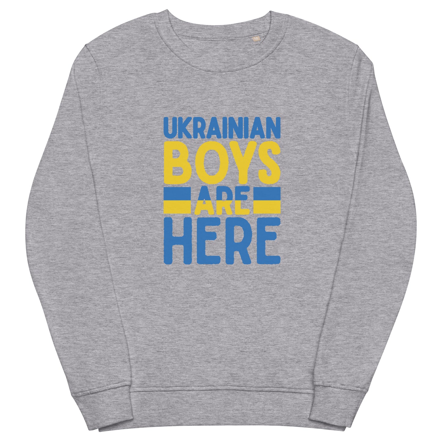 Unisex organic sweatshirt | Ukrainian boys are here