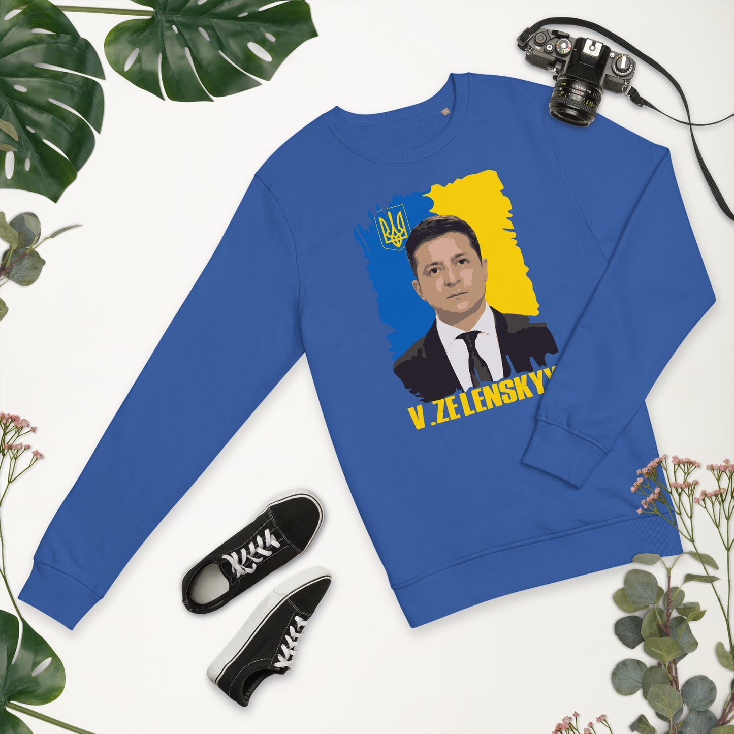 Unisex organic sweatshirt | Volodymyr Zelenskyy P24