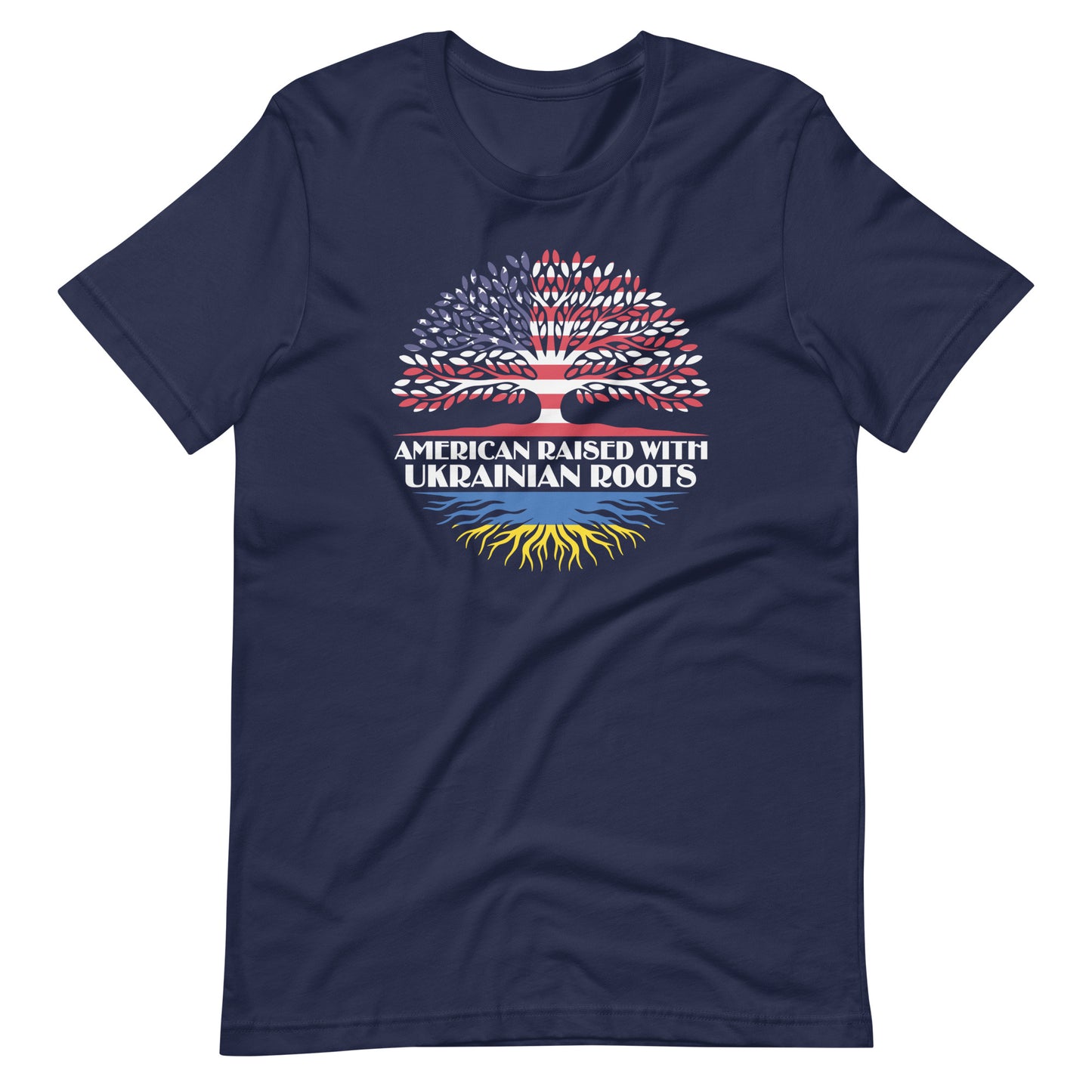 Unisex t-shirt | American Raised with ukrainian roots