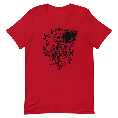 Skeleton with book | Unisex t-shirt