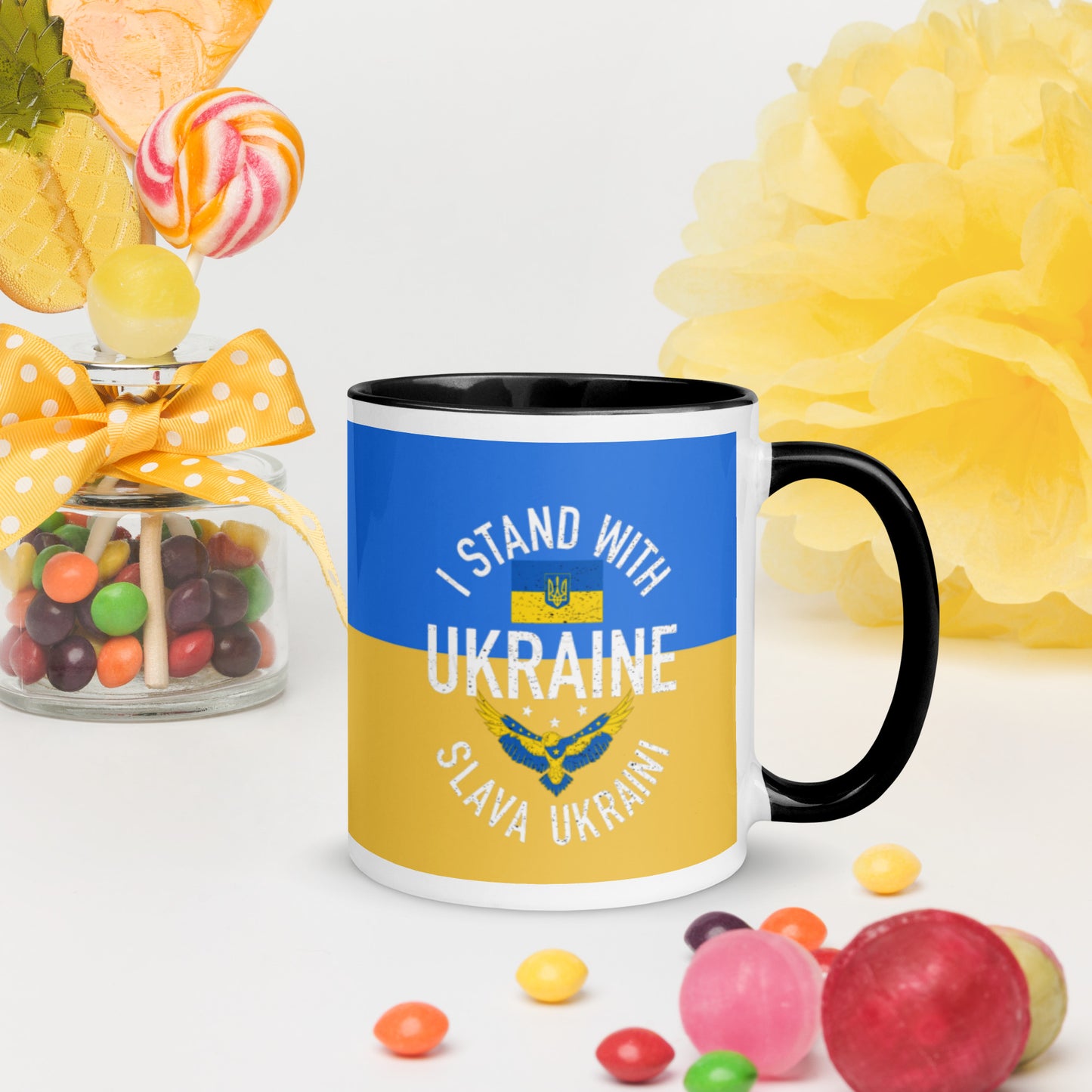 Mug with Color Inside I stand with Ukraine