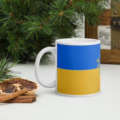 White glossy mug | Flag Ukraine