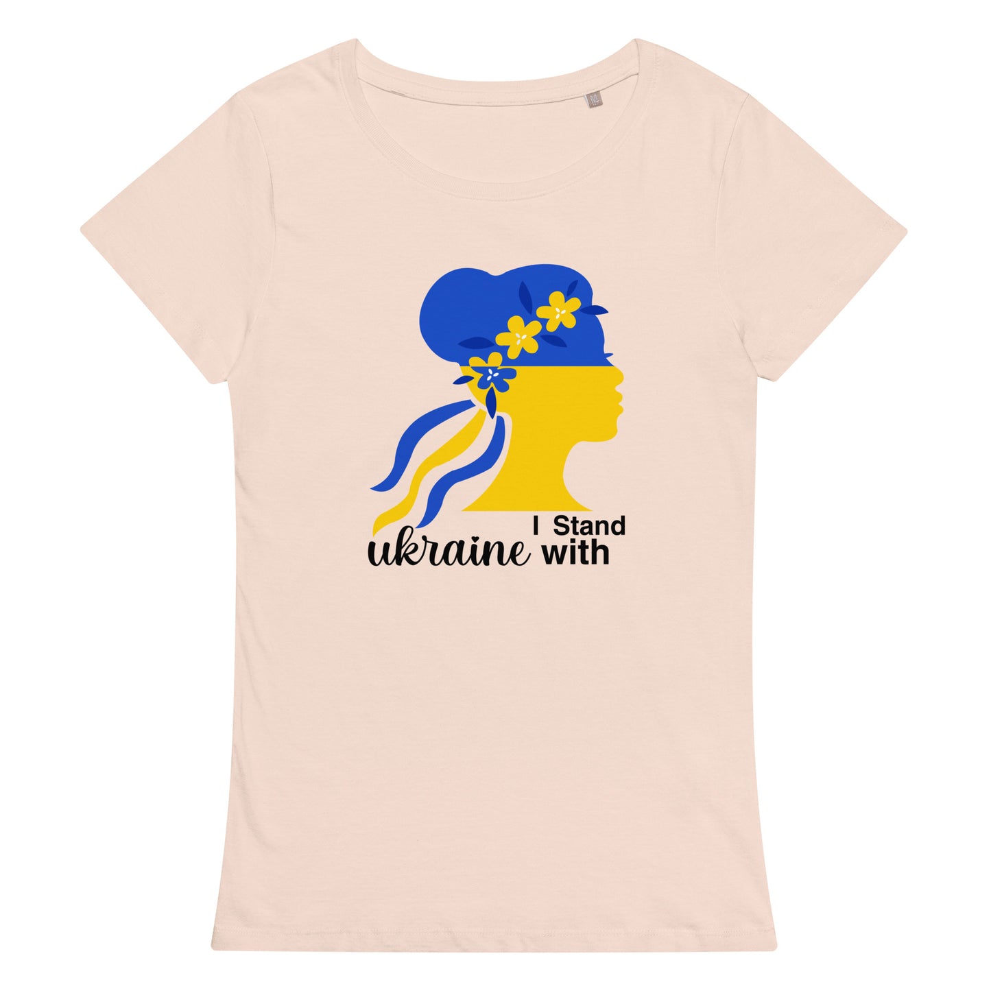 Women’s basic organic t-shirt | I stand with Ukraine G67