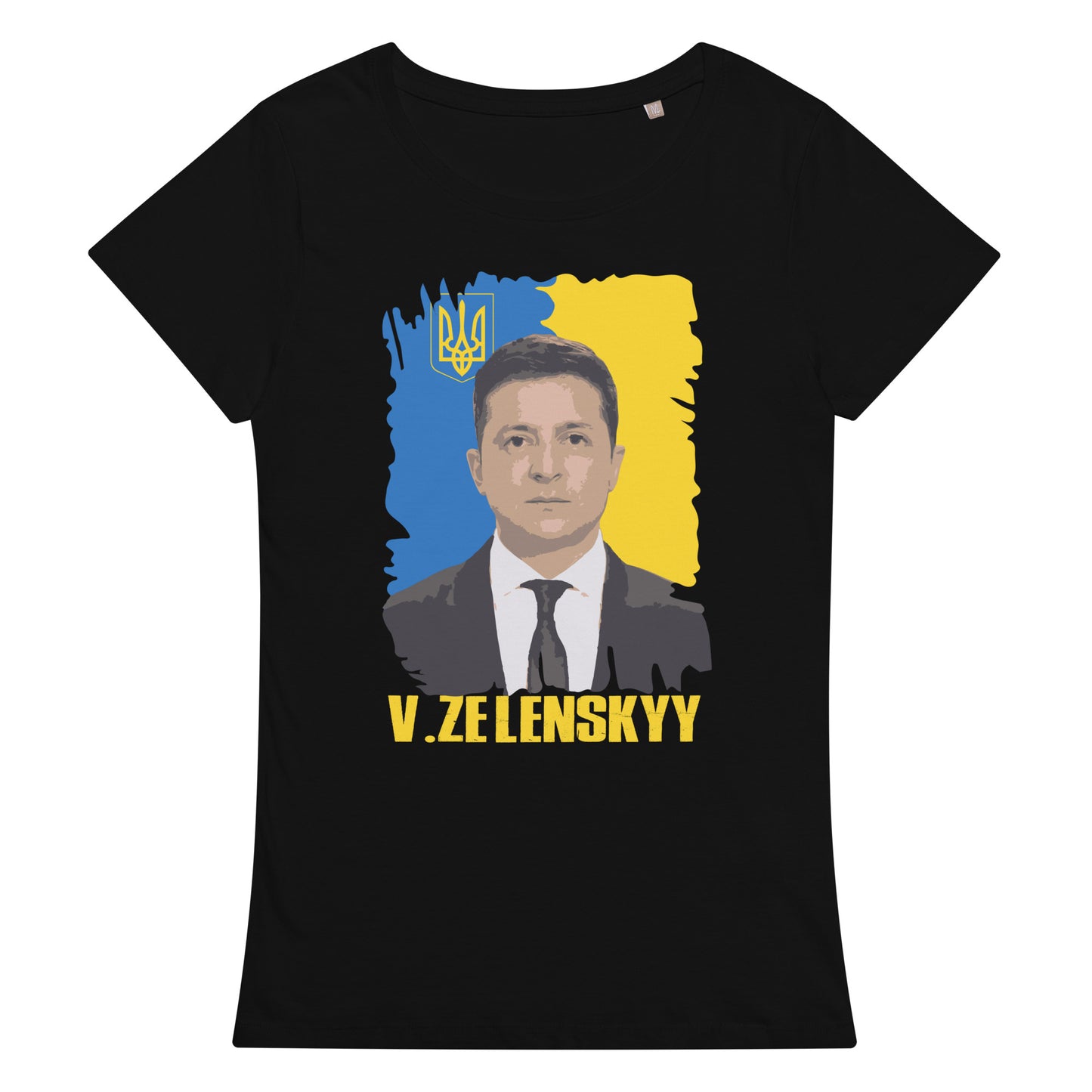 Women’s basic organic t-shirt | Volodymyr Zelenskyy P24