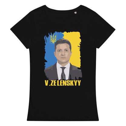Women’s basic organic t-shirt | Volodymyr Zelenskyy P24