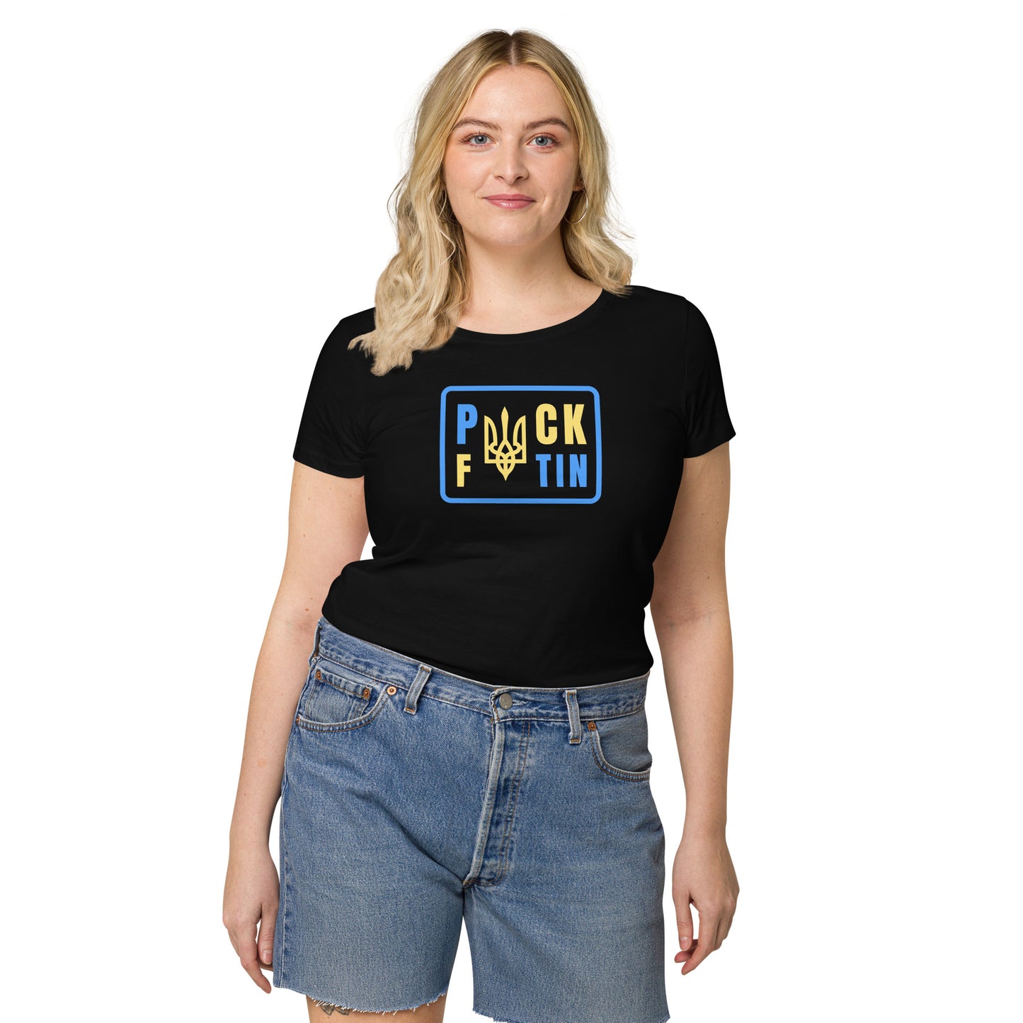 Women’s basic organic t-shirt | Putin Fu-k