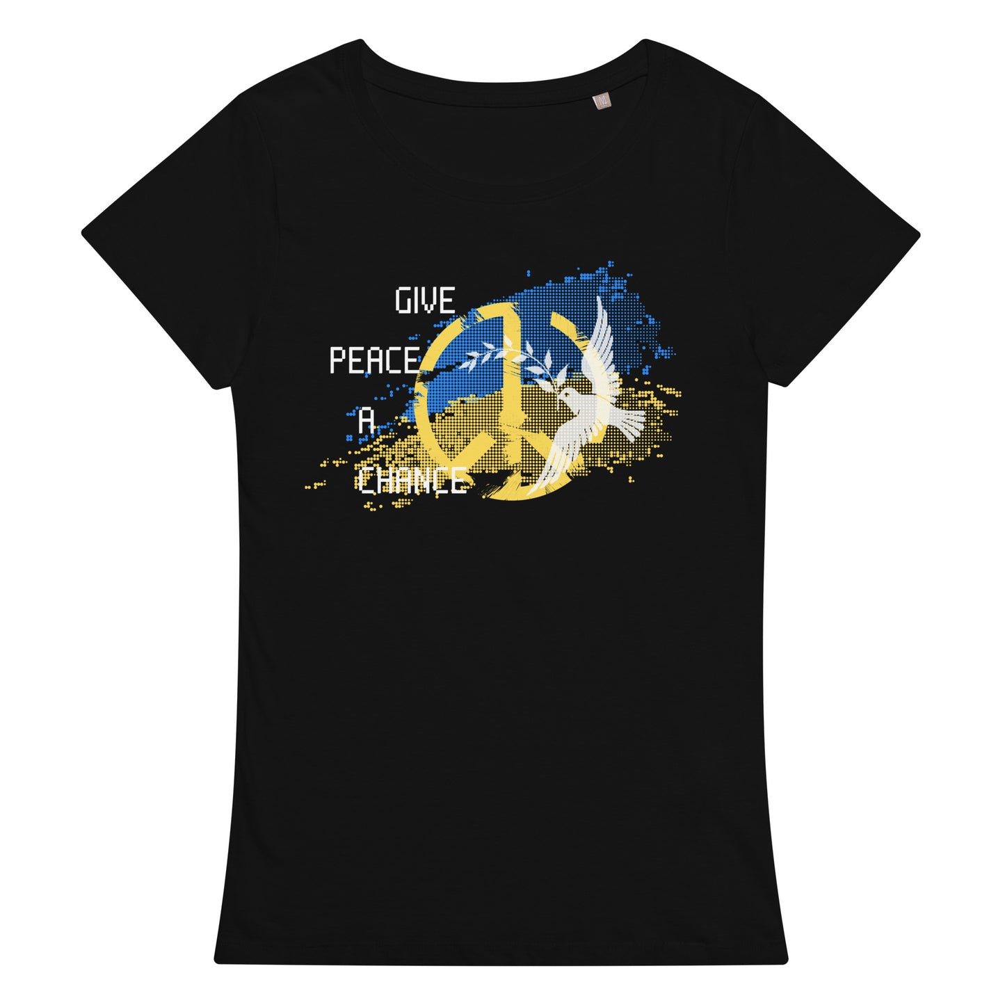 Women’s basic organic t-shirt | Give Peace a chance