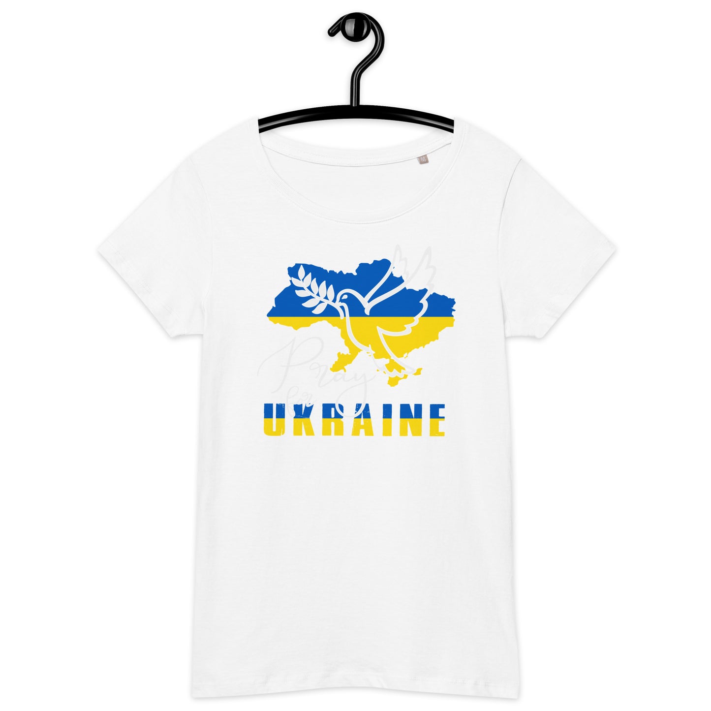 Women’s basic organic t-shirt | Pray For Ukraine L76