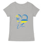 Women’s fitted v-neck t-shirt | Ukraine Heart