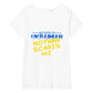 Women’s fitted v-neck t-shirt | My wife Ukrainian nothing scares me